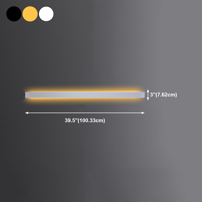 Linear Shape Metal Wall Light Modern Style 1 Light Wall Mount Lamp