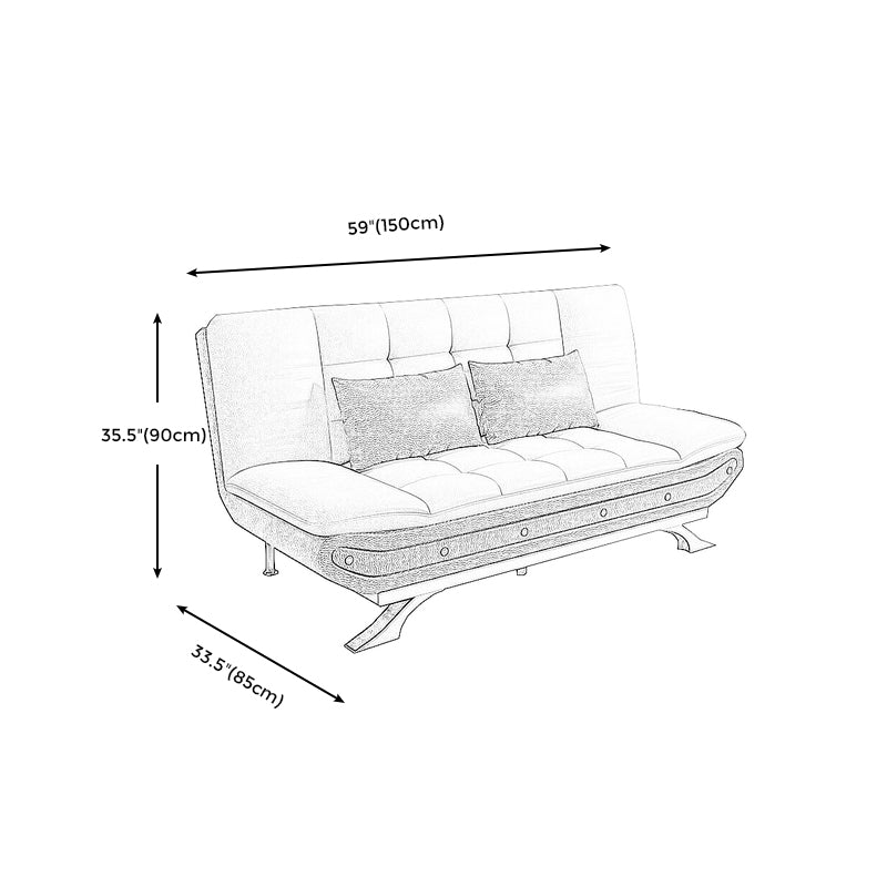 Living Room Stain-Resistant Faux Leather Couch 2-seater Tufted Back Sofa