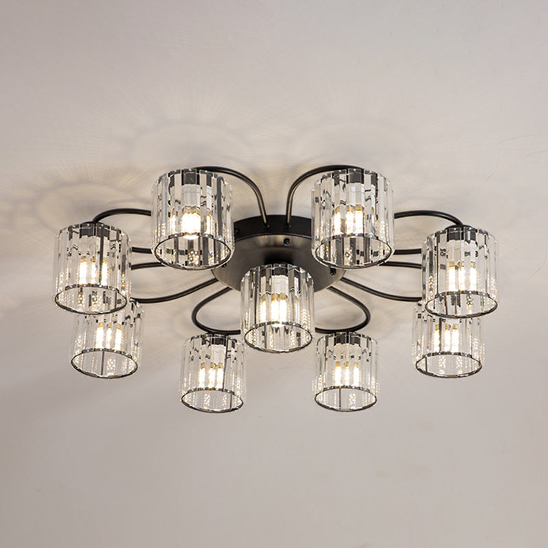 Contemporary Flush Light Fixture Glass Flush Mount Lights for Living Room