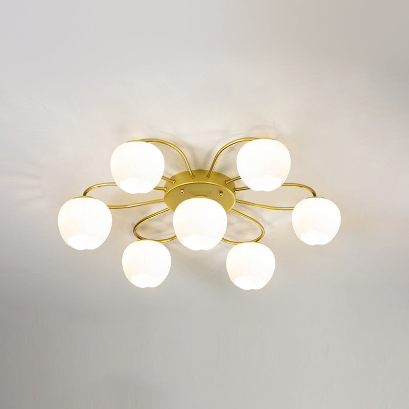 Contemporary Flush Light Fixture Glass Flush Mount Lights for Living Room