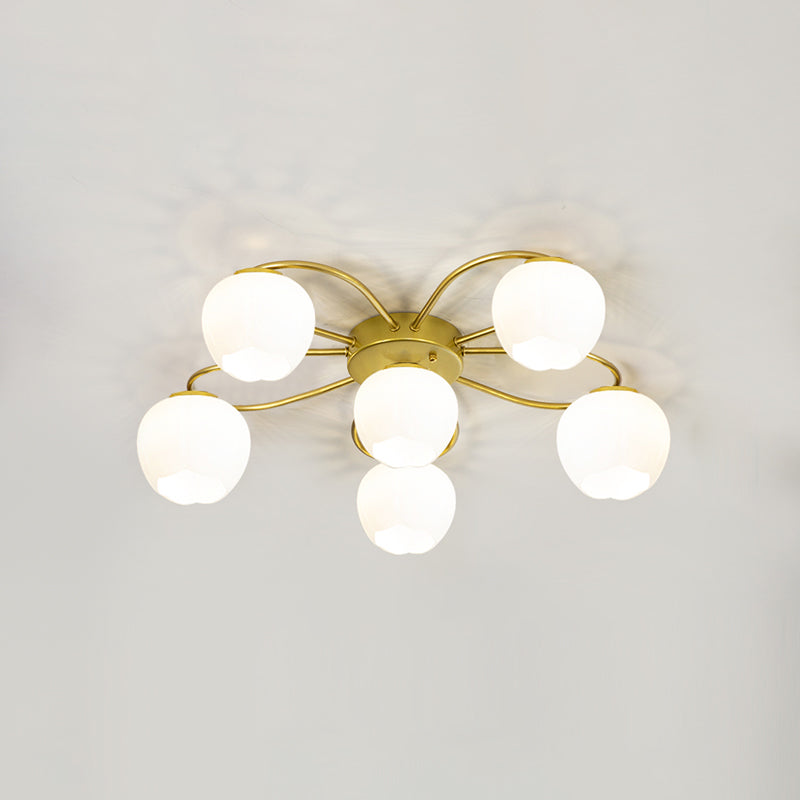 Contemporary Flush Light Fixture Glass Flush Mount Lights for Living Room