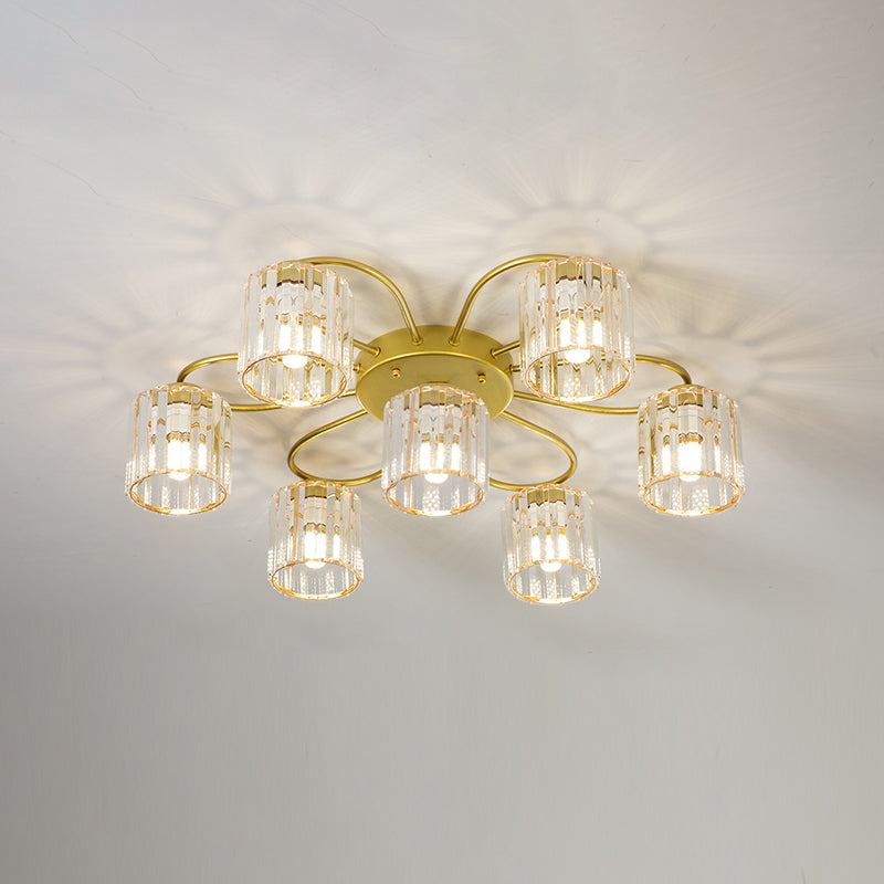 Contemporary Flush Light Fixture Glass Flush Mount Lights for Living Room