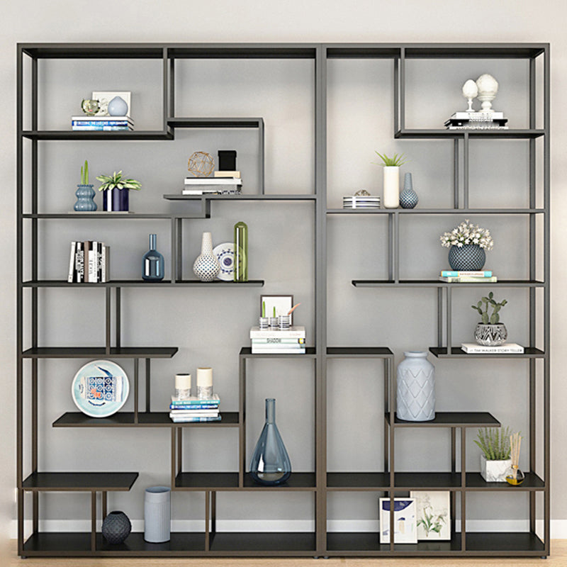 80.71"H Bookcase Open Back Contemporary Style Bookshelf for Office Home