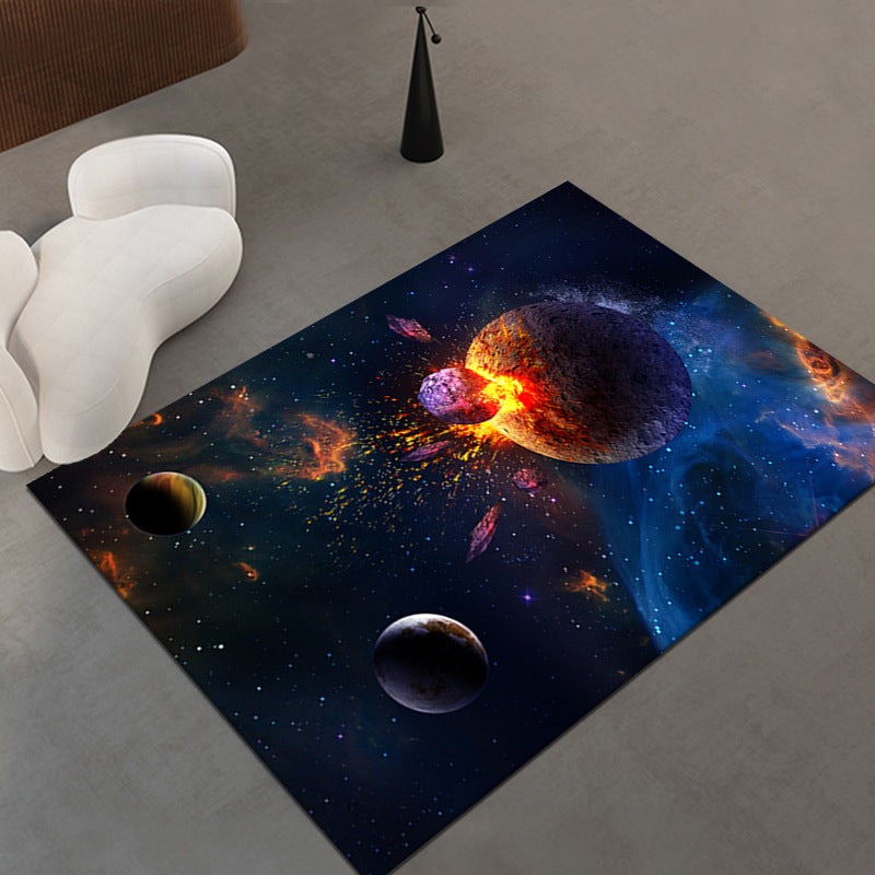 Modern Style Cosmic Pattern Rug Stain Resistant Rug for Home Decor