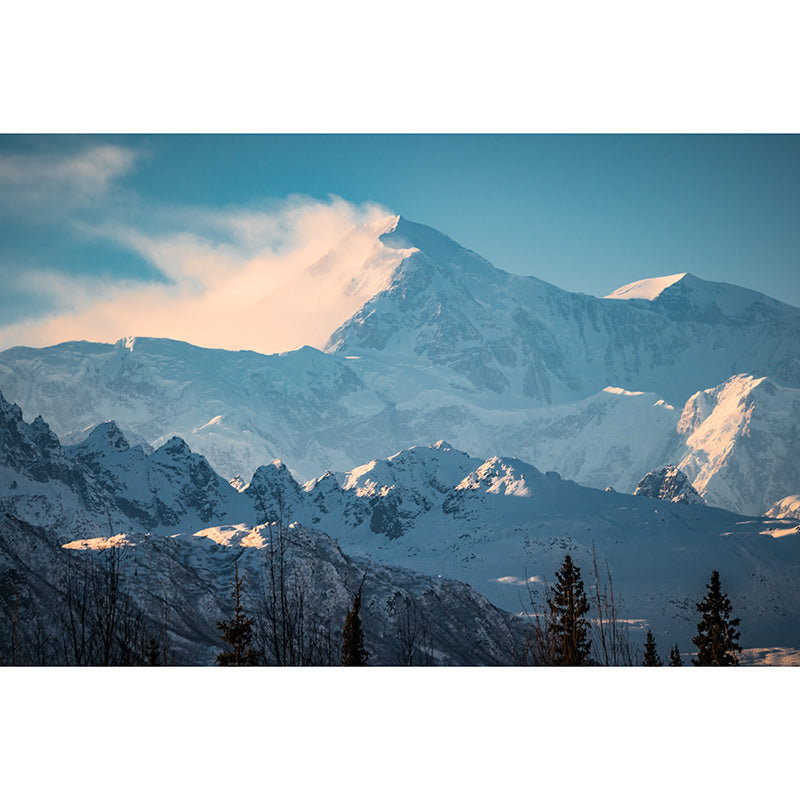 Mountain Range Photography Mural Wallpaper Environment Friendly Living Room Wall Mural