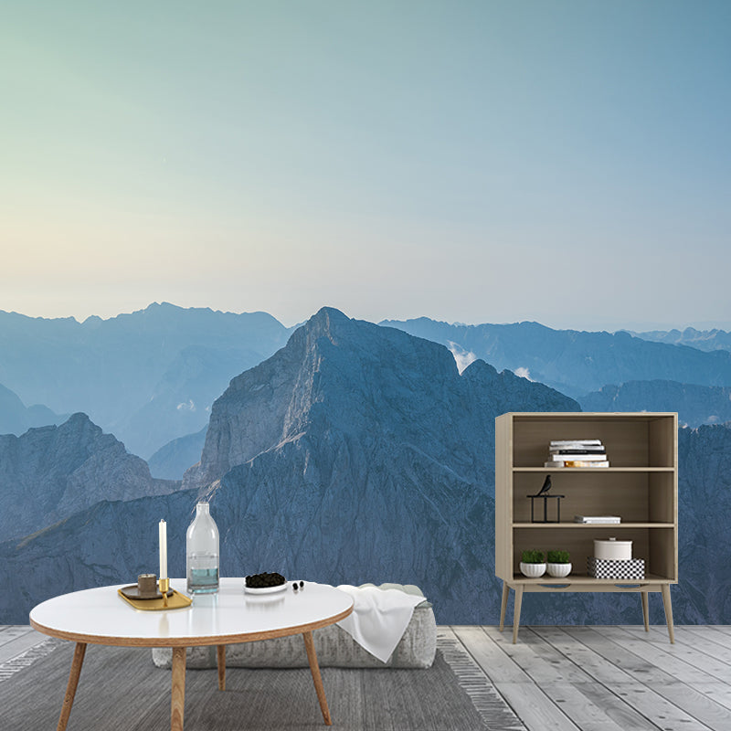 Mountain Range Photography Mural Wallpaper Environment Friendly Living Room Wall Mural