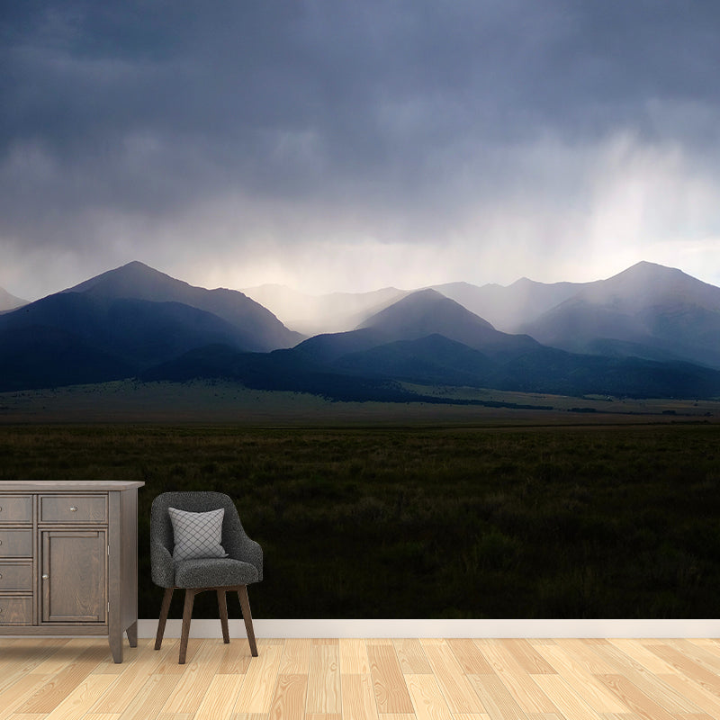 Mountain Range Photography Mural Wallpaper Environment Friendly Living Room Wall Mural