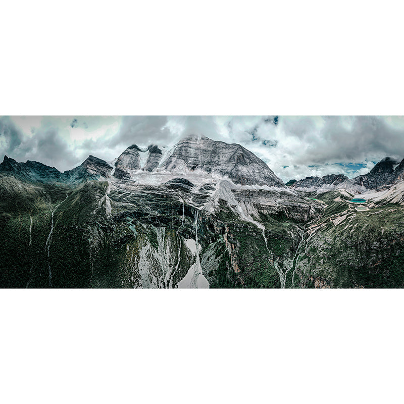 Modern Style Mural Wallpaper Mountain Range Photography Indoor Wall Mural
