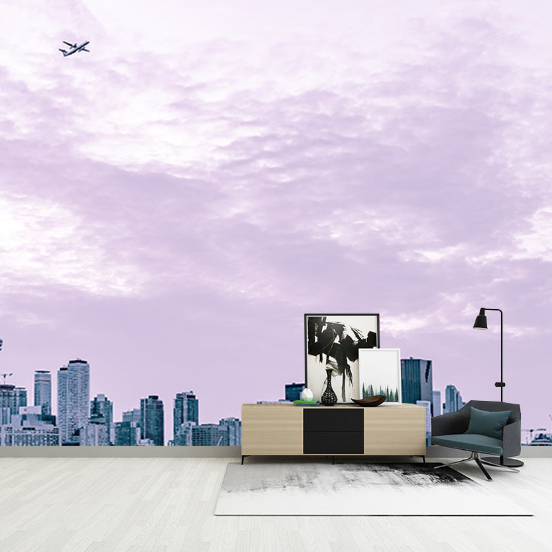 Photography Stain Resistant Mural Wallpaper Urban Scenery Sleeping Room Wall Mural