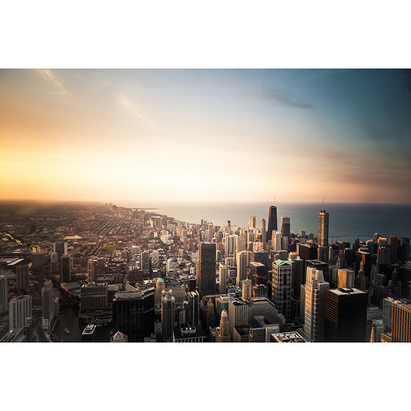 Modern Style Mural Wallpaper Urban Scenery Environment Friendly Bedroom Wall Mural