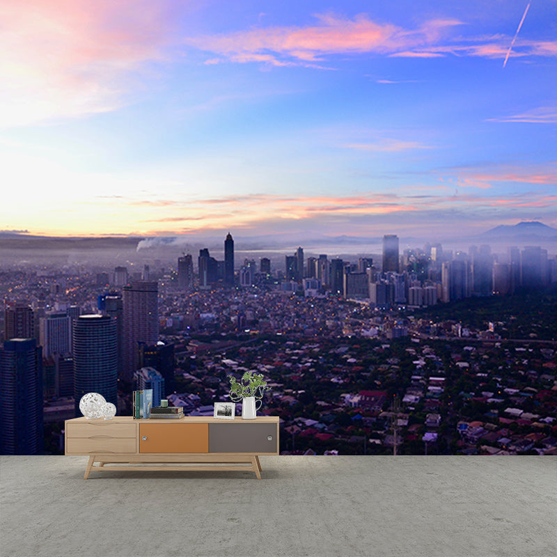 Environment Friendly Wall Mural Wallpaper Urban Scenery Sitting Room Wall Mural