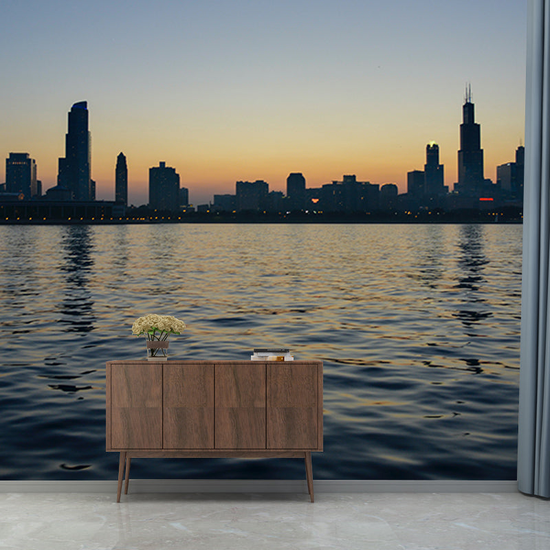 Photography Wall Mural Wallpaper Urban Scenery Sitting Room Wall Mural