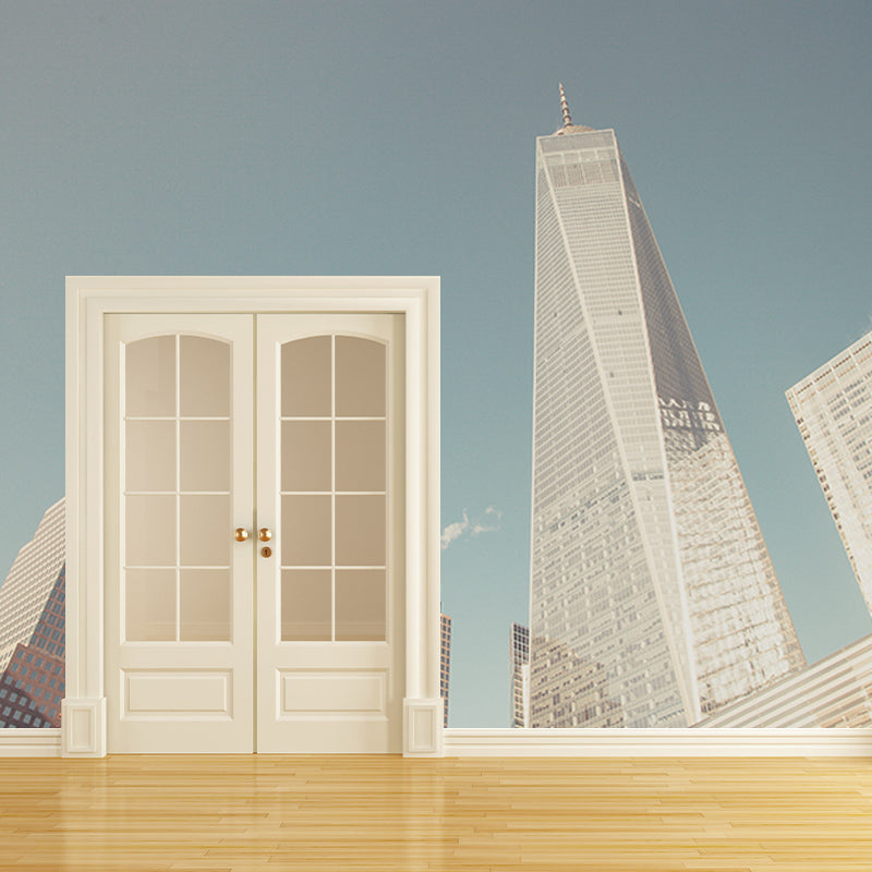 Urban Landscape Photography Mildew Resistant Wallpaper Sleeping Room Wall Mural