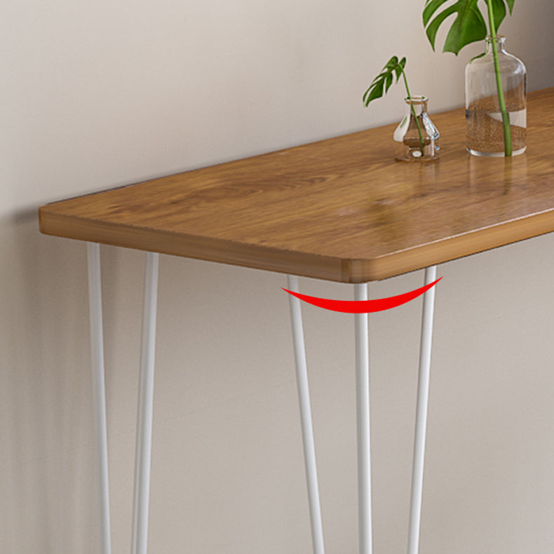 Wood Bar Dining Table Modern Rectangle Bar Table with Four Legs base for Dining Room