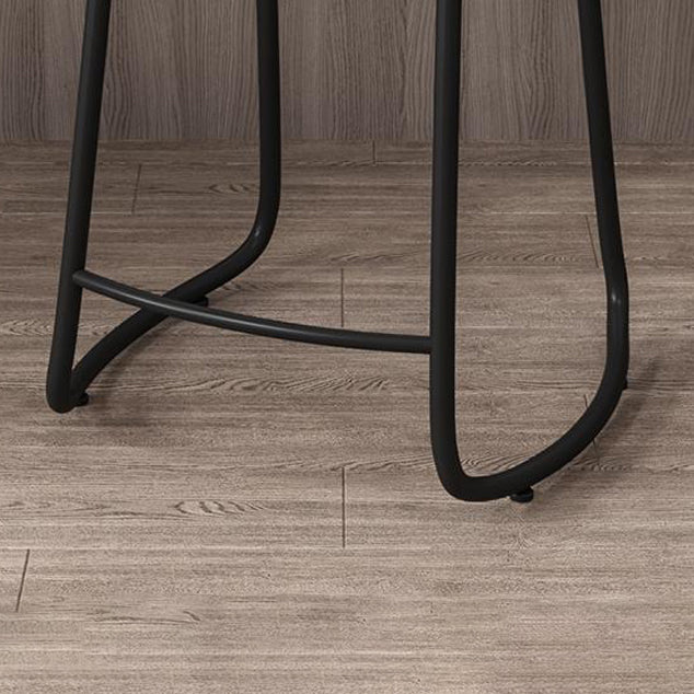 Contemporary Natural Solid Wood Barstool Footrest Restaurant Stool