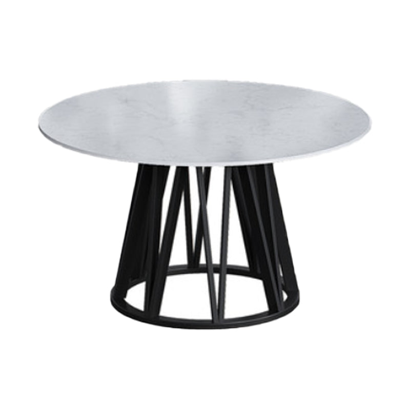 Glam 1/2/6/7 Pieces Dining Set Round Stone Dining Table for Dining Room