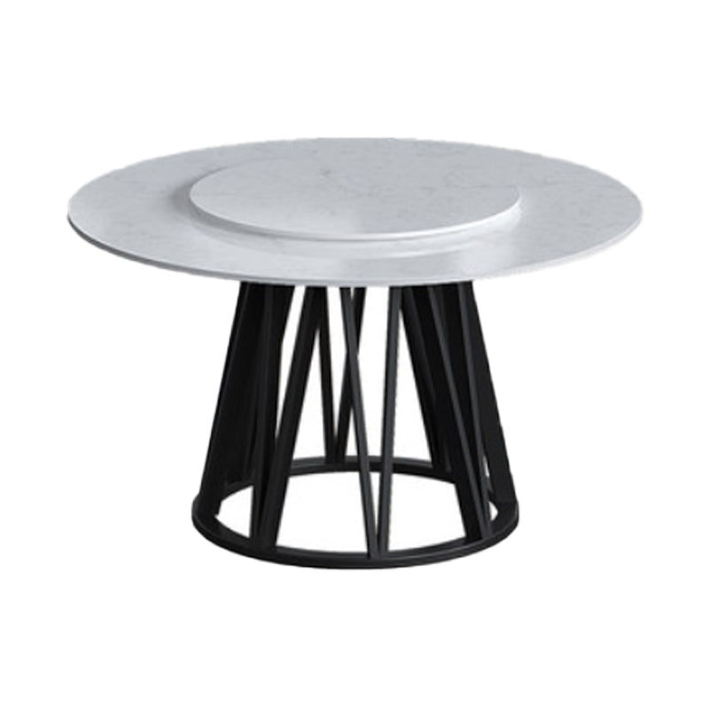 Glam 1/2/6/7 Pieces Dining Set Round Stone Dining Table for Dining Room