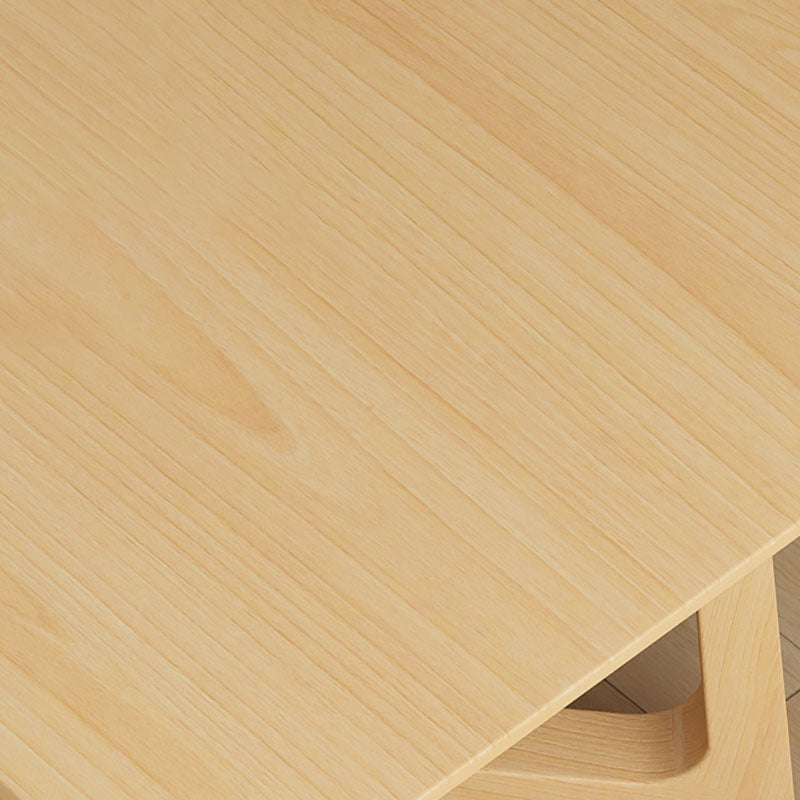 Solid Wood Top Dining Table Traditional Luxury Table with Pine Wood Sled Base