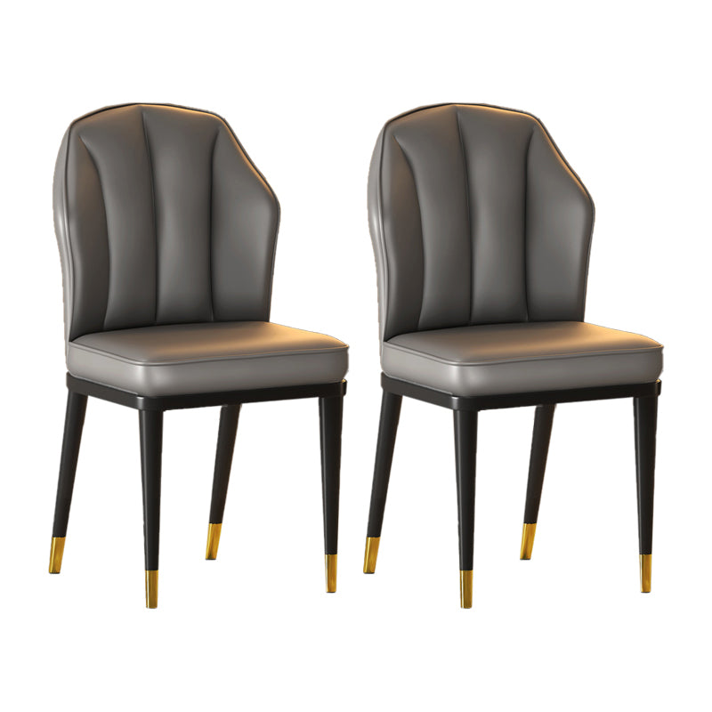 Nordic Chairs Dining Armless Chair for Kitchen with Metal Legs