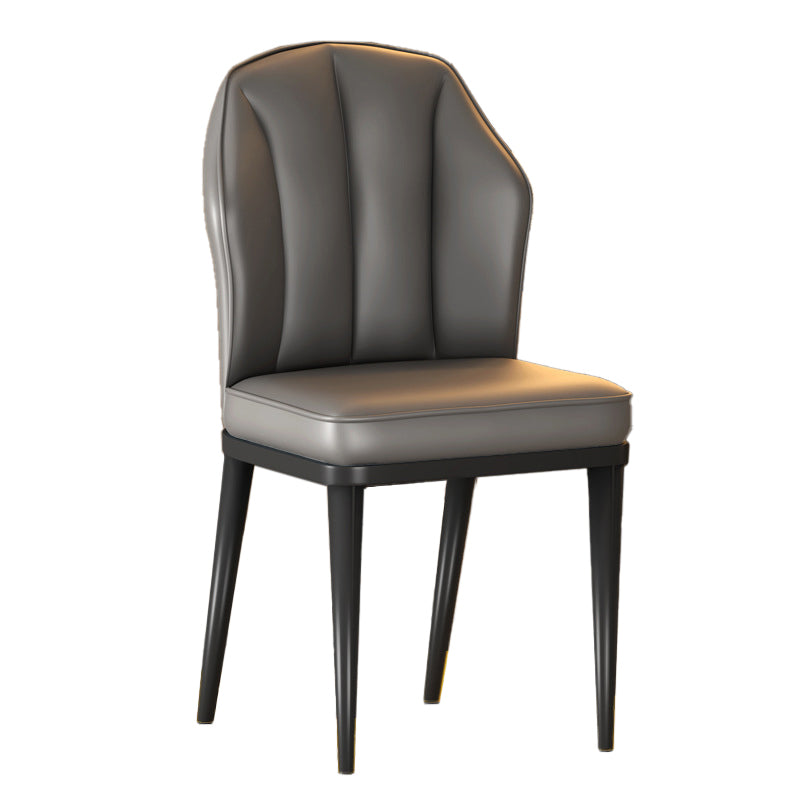 Nordic Chairs Dining Armless Chair for Kitchen with Metal Legs