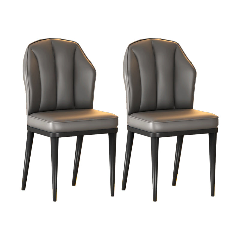 Nordic Chairs Dining Armless Chair for Kitchen with Metal Legs