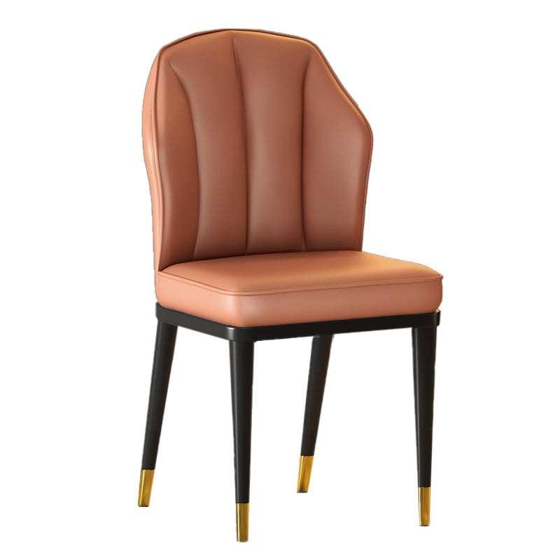 Nordic Chairs Dining Armless Chair for Kitchen with Metal Legs