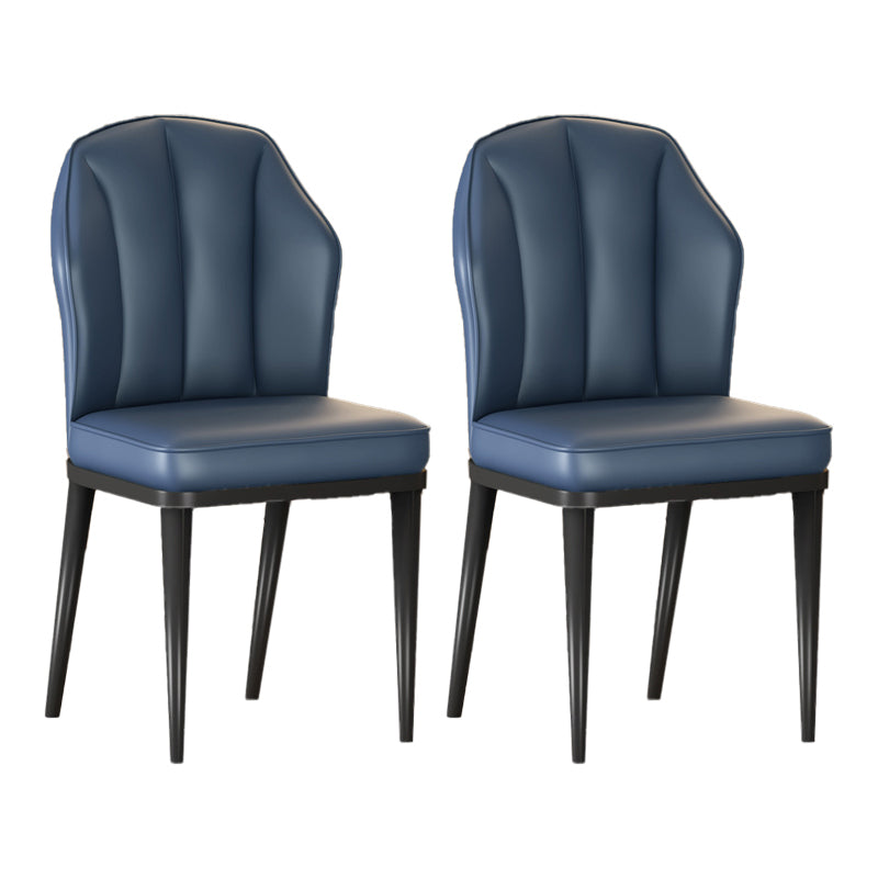 Nordic Chairs Dining Armless Chair for Kitchen with Metal Legs