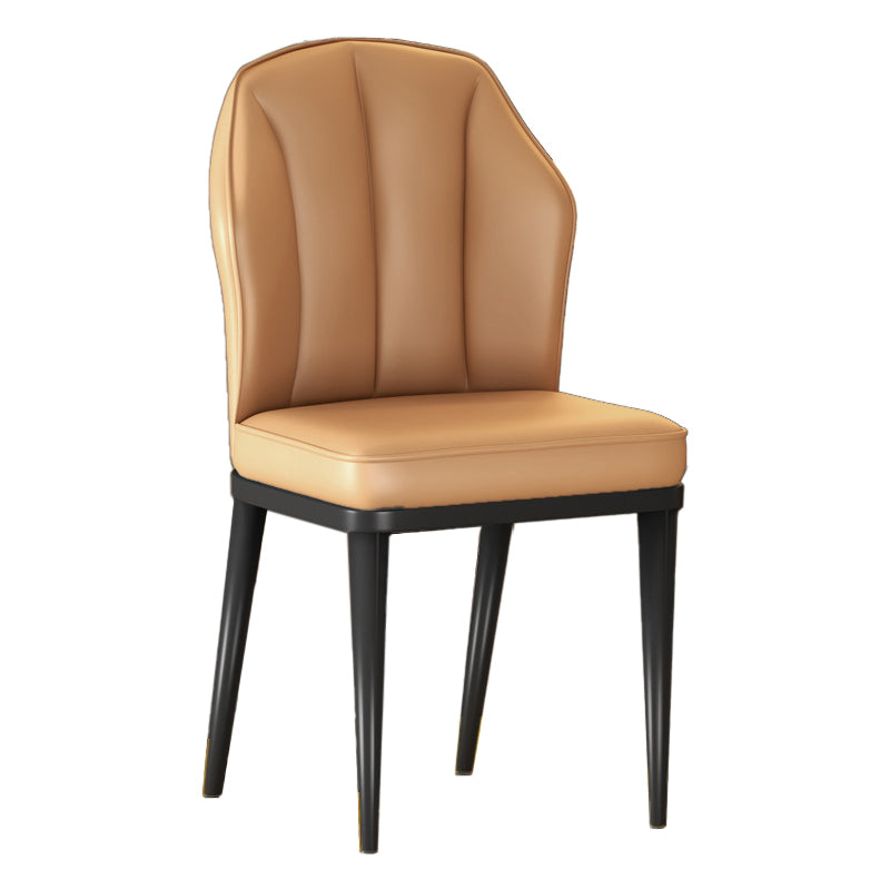 Nordic Chairs Dining Armless Chair for Kitchen with Metal Legs