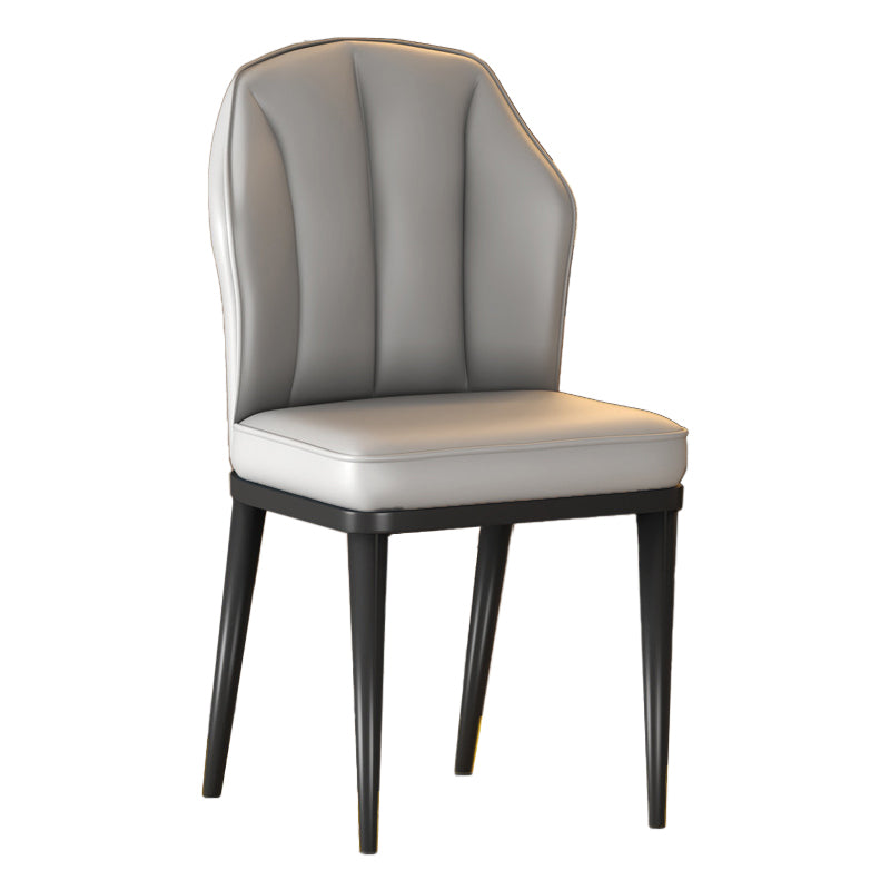 Nordic Chairs Dining Armless Chair for Kitchen with Metal Legs