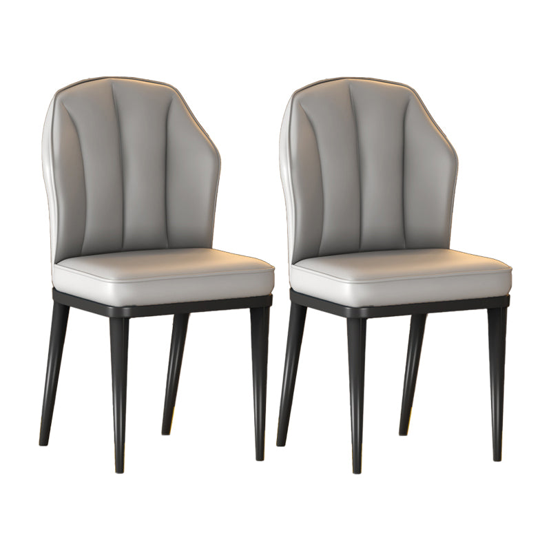 Nordic Chairs Dining Armless Chair for Kitchen with Metal Legs