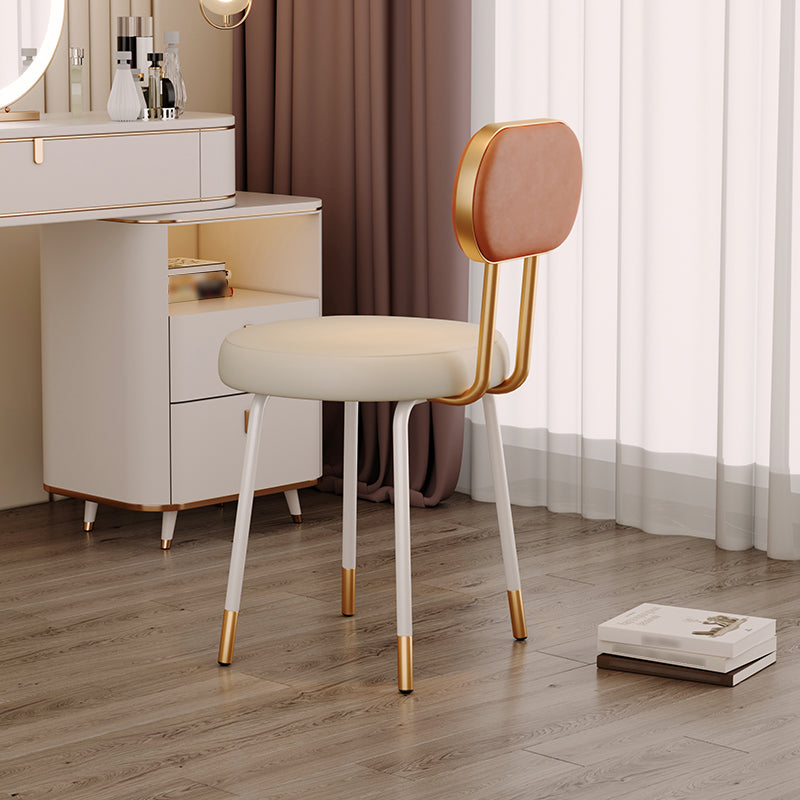 Scandinavian Open Back Side Chairs for Home Upholstered Armless Dining Chairs