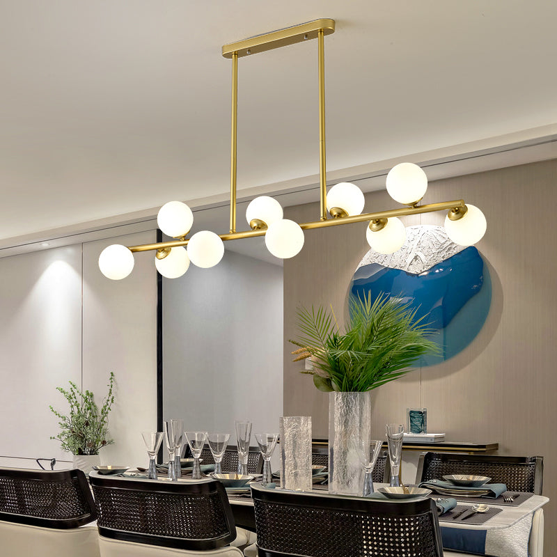 Contemporary Island Light Sphere Glass Island Chandelier Lights for Kitchen