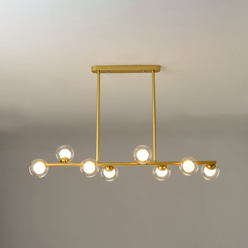 Contemporary Island Light Sphere Glass Island Chandelier Lights for Kitchen