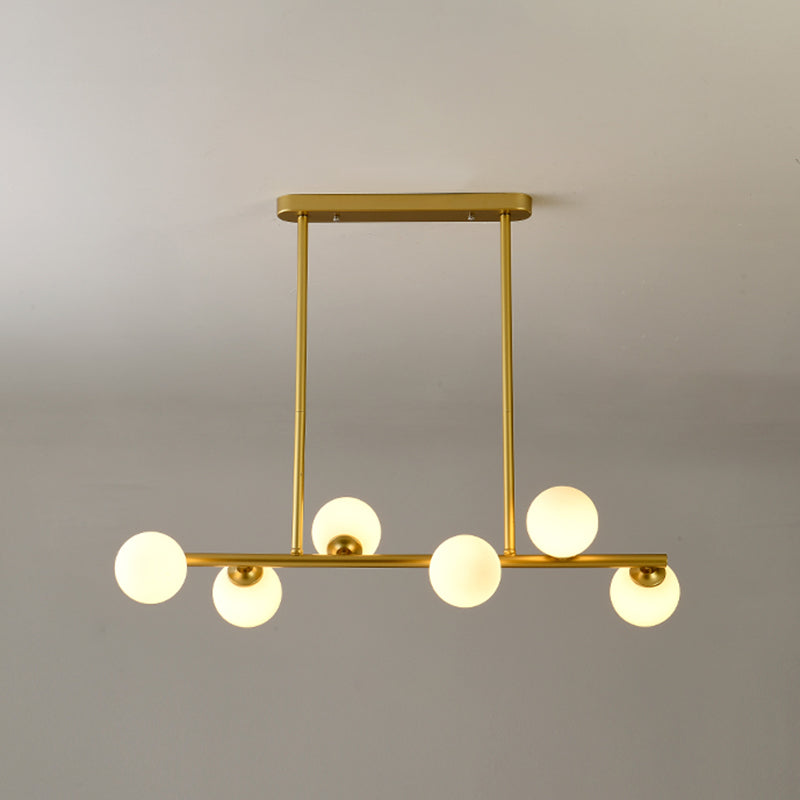 Contemporary Island Light Sphere Glass Island Chandelier Lights for Kitchen