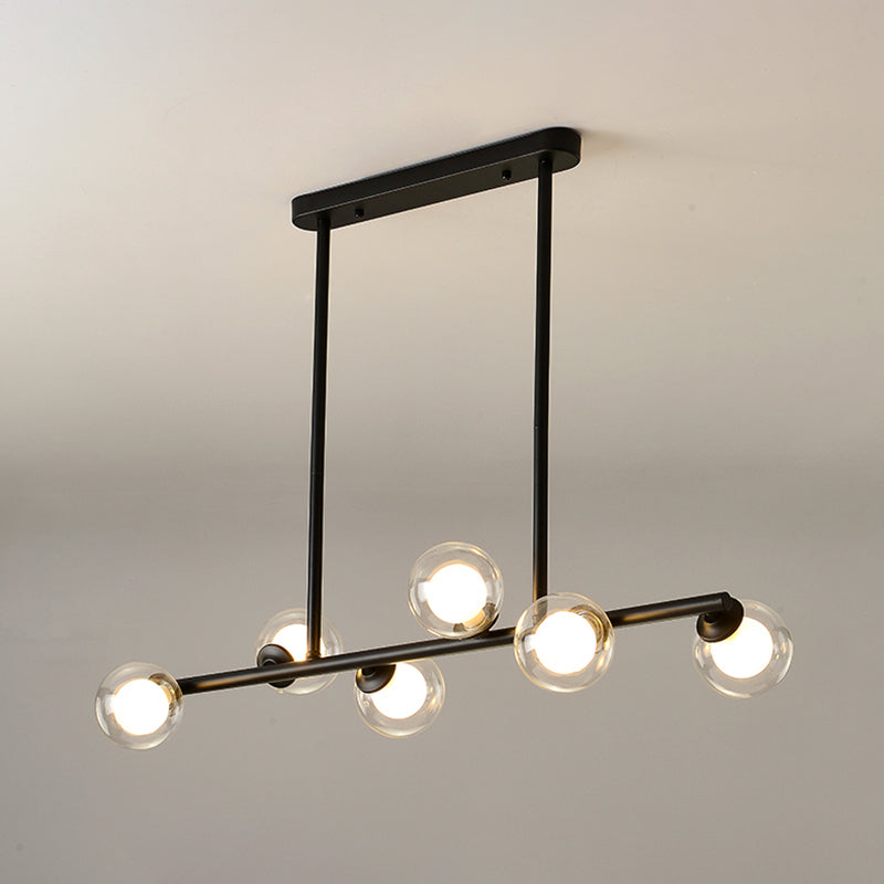 Contemporary Island Light Sphere Glass Island Chandelier Lights for Kitchen