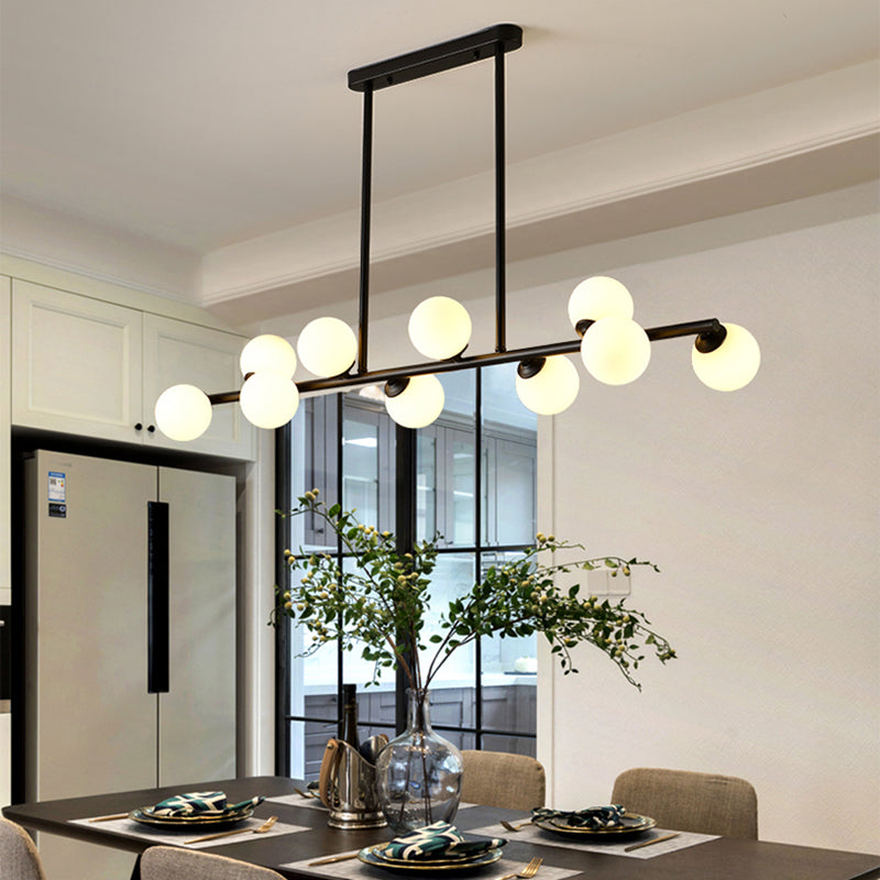 Contemporary Island Light Sphere Glass Island Chandelier Lights for Kitchen