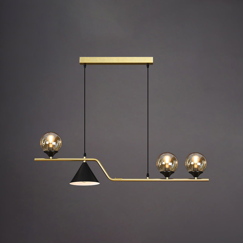 Contemporary Island Light Globe Glass Island Lights for Kitchen