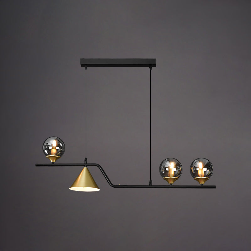 Contemporary Island Light Globe Glass Island Lights for Kitchen