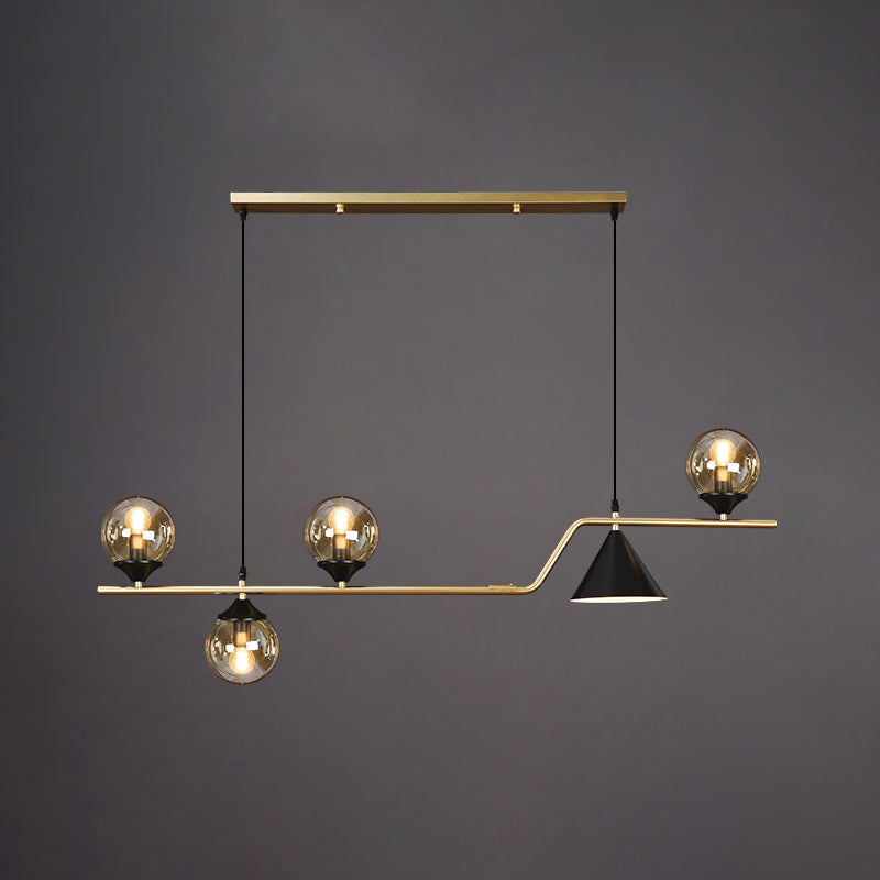 Contemporary Island Light Globe Glass Island Lights for Kitchen