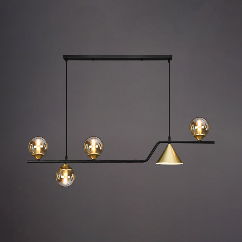 Contemporary Island Light Globe Glass Island Lights for Kitchen