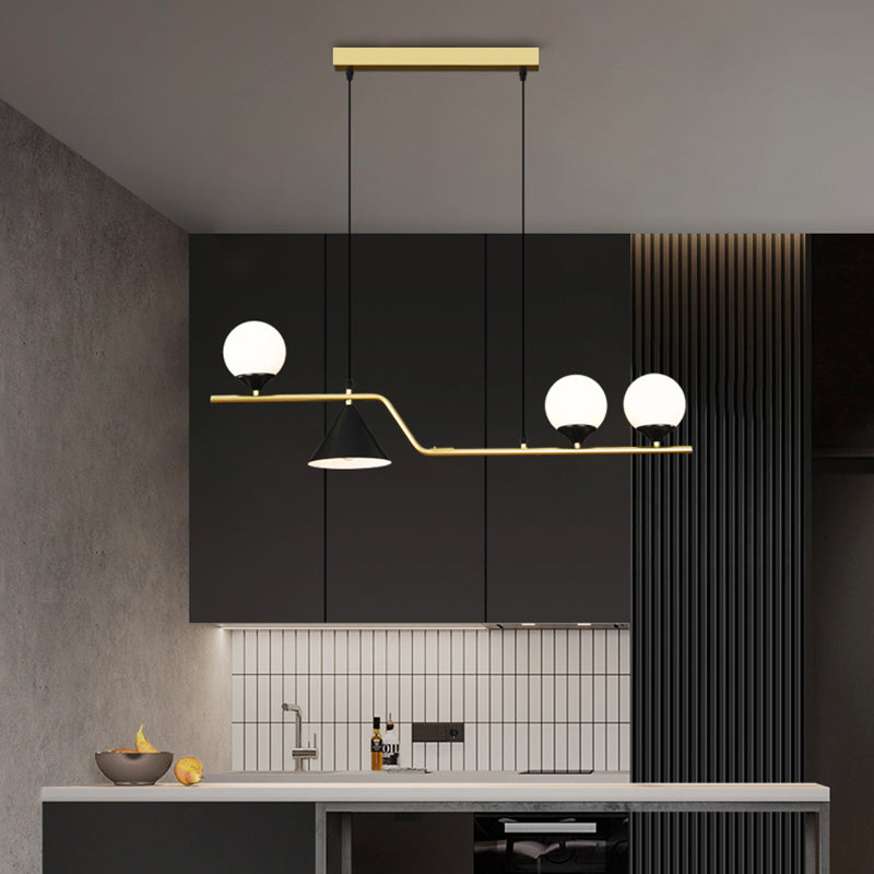 Contemporary Island Light Globe Glass Island Lights for Kitchen