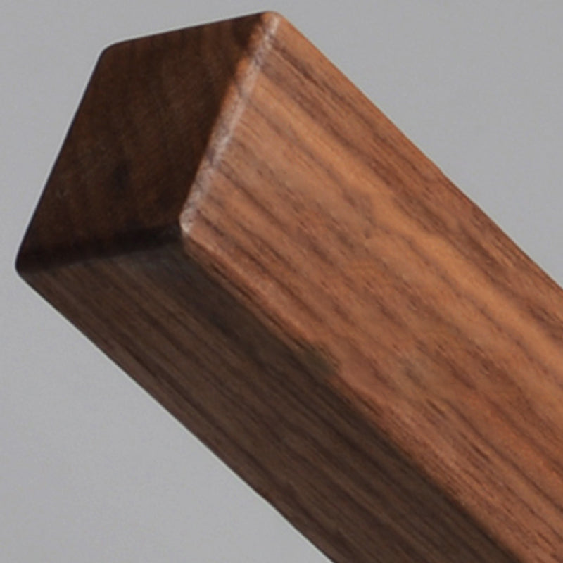 Modern Style Linear Hanging Pendant Light Wood 1-Light Ceiling Pendant Light