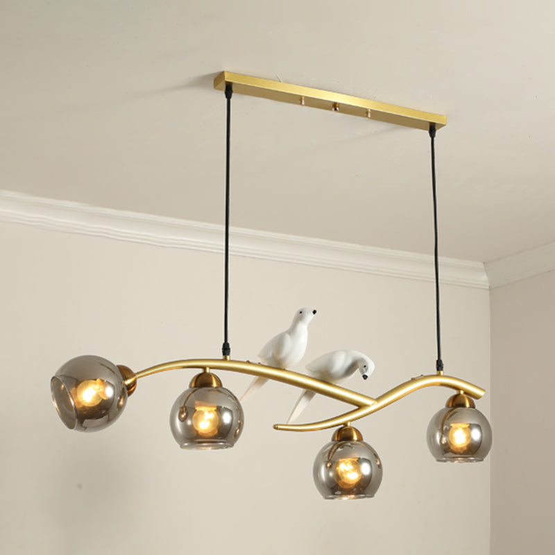 Modern Style Geometric Pendant Lights Metal 4 Light Hanging Pendant Lights