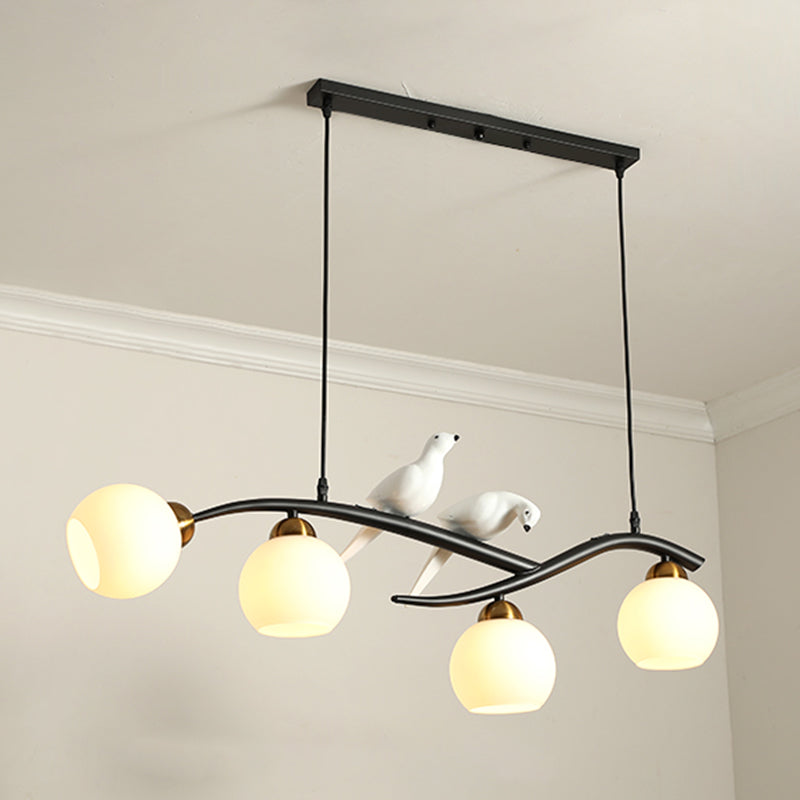 Modern Style Geometric Pendant Lights Metal 4 Light Hanging Pendant Lights