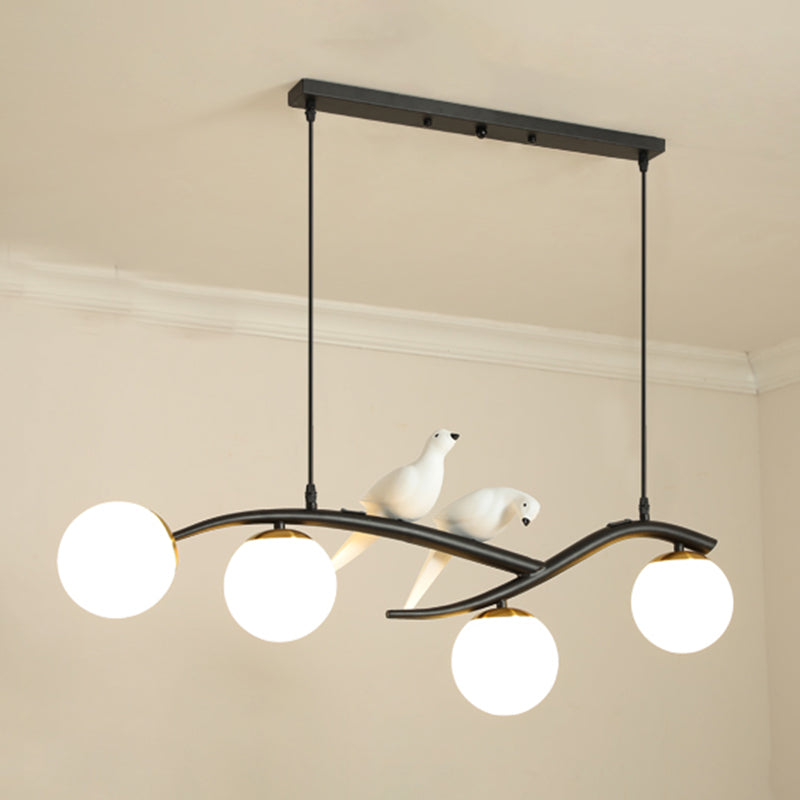 Modern Style Geometric Pendant Lights Metal 4 Light Hanging Pendant Lights