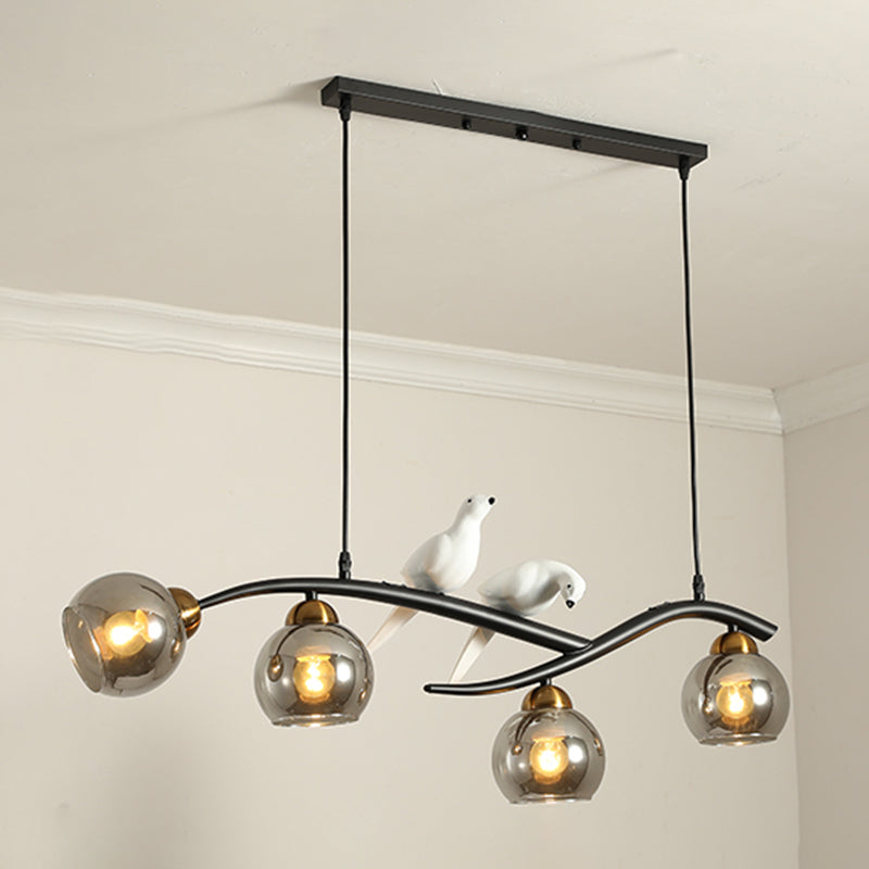Modern Style Geometric Pendant Lights Metal 4 Light Hanging Pendant Lights