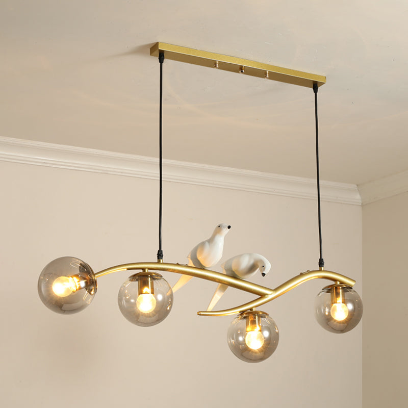 Modern Style Geometric Pendant Lights Metal 4 Light Hanging Pendant Lights