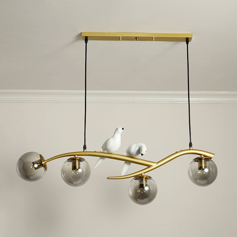 Modern Style Geometric Pendant Lights Metal 4 Light Hanging Pendant Lights