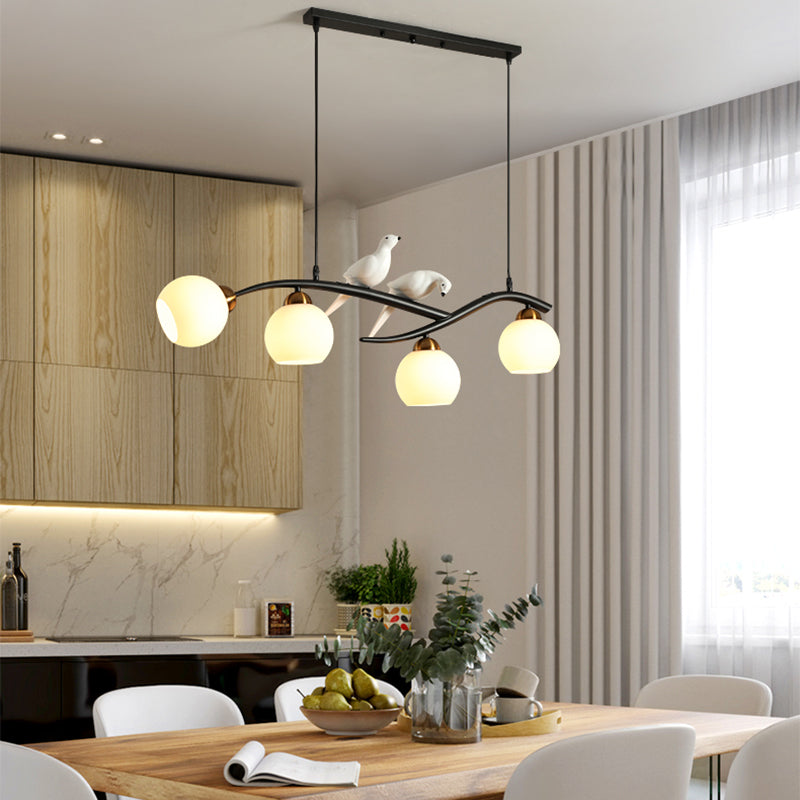 Modern Style Geometric Pendant Lights Metal 4 Light Hanging Pendant Lights