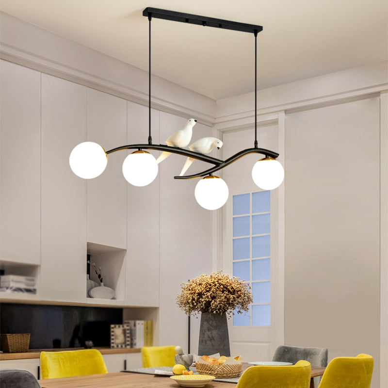 Modern Style Geometric Pendant Lights Metal 4 Light Hanging Pendant Lights